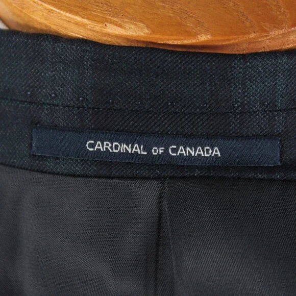 Cardinal of Canada NWT Wool Sport Coat Size 44R US In Dark Green w/ Navy Plaid